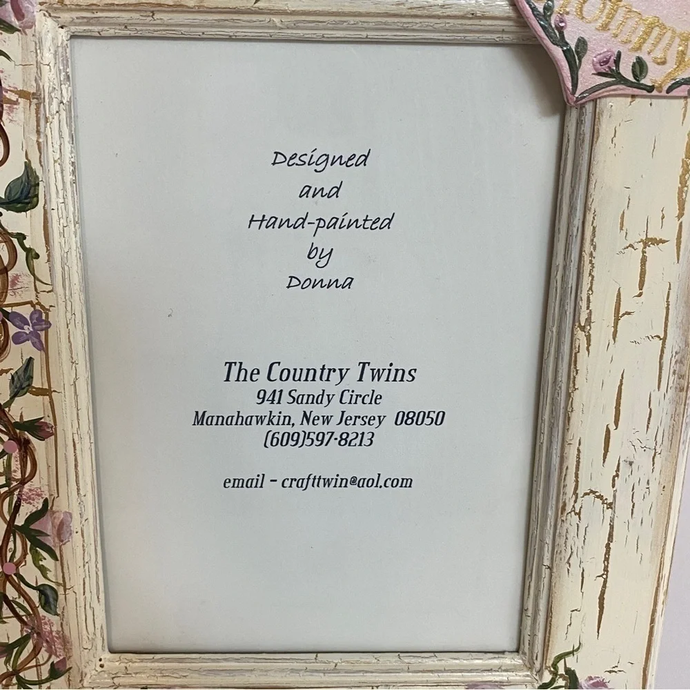 Wood Frame Mother's Day  5x7 Shabby Chic Handpainted Wood- We Love Mommy